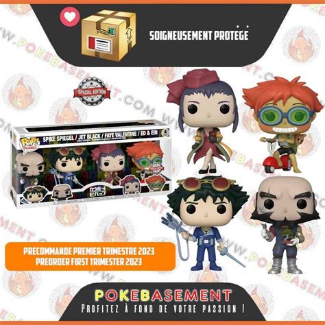 Funko Pop Cowboy Bebop Pack Spike Jet Faye Ed Ein Exclusive