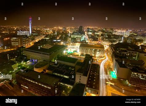 Birmingham City Centre at night Stock Photo - Alamy