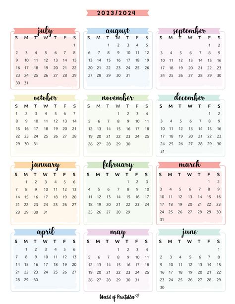 Free Printable Year At A Glance Calendar Off