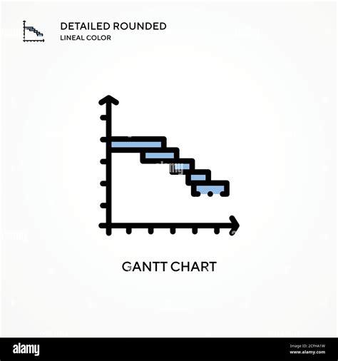 Gantt Chart Vector Icon Modern Vector Illustration Concepts Easy To