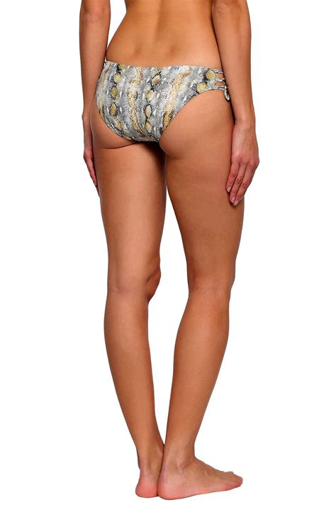 Melissa Odabash Elba Lace Up Snake Print Low Rise Bikini Briefs The