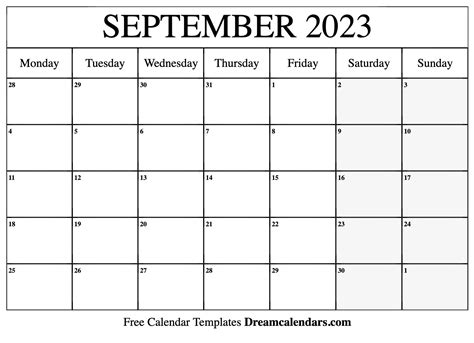 September 2023 Calendar General Blue 2023 Best Latest List Of Seaside