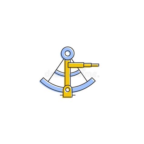 Sextant Vector Icon Symbol Isolated On White Background 向量例证 插画 包括有 è