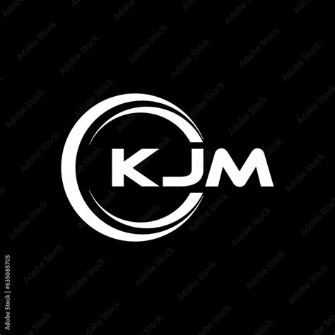 kjm letter logo design  black background  illustrator cube logo