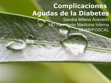 Complicaciones Agudas Diabetes Ppt