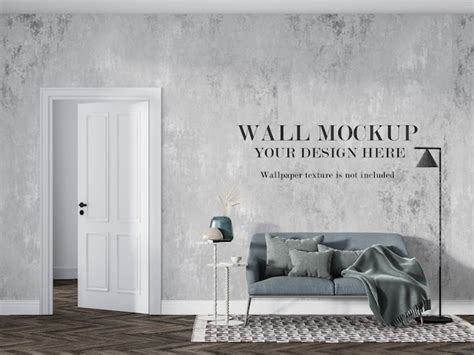 Premium Psd Mockup Wall For Wallpaper Design