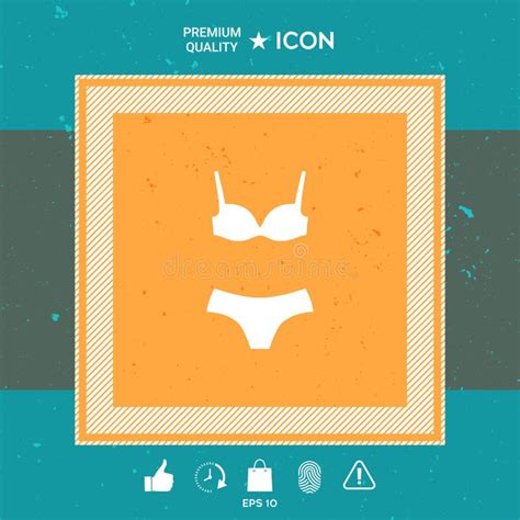 Sistema De La Ropa Interior O Del Traje De Baño Bikini De Dos Piezas La Silueta Elemento Del