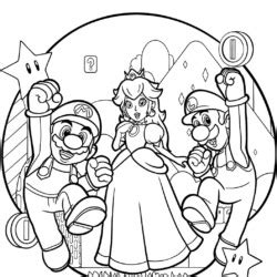 Turma Do Mario Para Colorir - Desenhos do Mario para Imprimir e Colorir