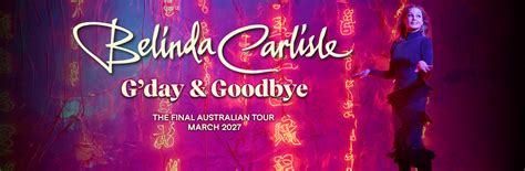 Belinda Carlisle Gday And Goodbye Abstract Touring