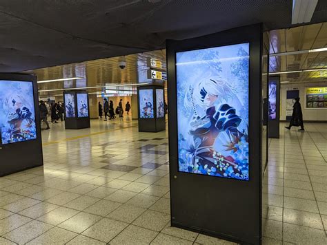 Nier Automata Anime Ad In Shinjuku Station Tokyo R Nier