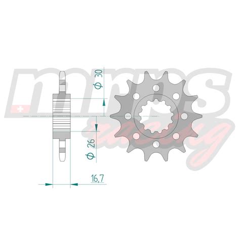 Pignon AFAM acier type 20613 pas 520 17 dents MRPS Racing Genève