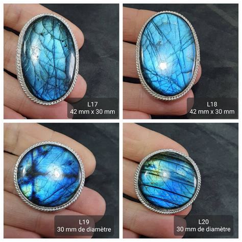 Cabochons Labradorites Rainur S Laiton Pour Micro Macram Etsy France