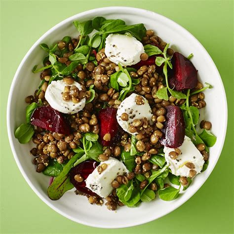 Lentil Salad With Beetroot And Goats Cheese Recipe Recipe Beetroot