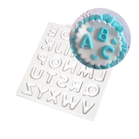 Molde Silicona Para Fondant Letras May Sculas Katy Sue Designs