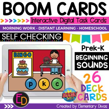 Boom Cards Beginning Sounds Identification By Elementary Divas