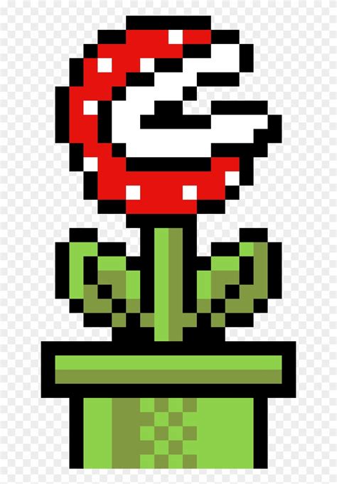 Mario Venus Fly Trap - Mario Piranha Plant Pixel Art Clipart (#636334 ...