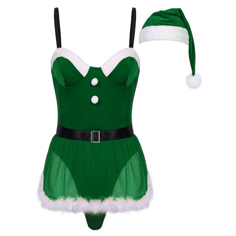 US Sexy Women Lingerie Christmas Santa Dress Mrs Claus Babydolls Chemise Costume EBay