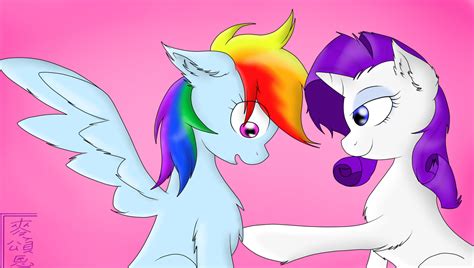Safe Artist Tomcolt Rainbow Dash Rarity G Female Lesbian Ship Raridash