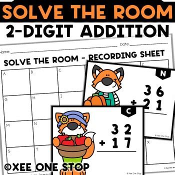 Digit Addition Without Regrouping Task Cards Fall Theme By Xee One Stop