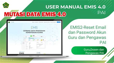 Cara Mutasi Data Registrasi Email Emis Guru Pai Sd Youtube