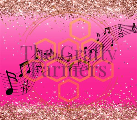 Music Notes Pink Glitter The Crafty Farmers