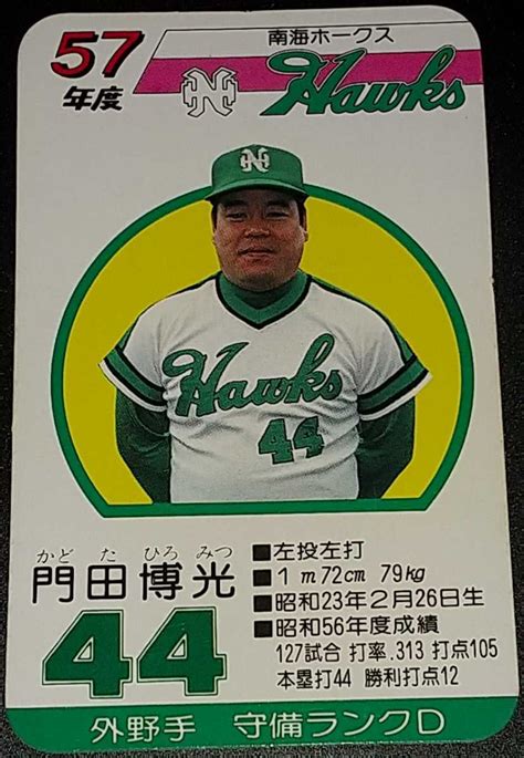 【やや傷や汚れあり】タカラプロ野球カードゲーム昭和57年度南海ホークス 門田博光の落札情報詳細 ヤフオク落札価格情報 オークフリー