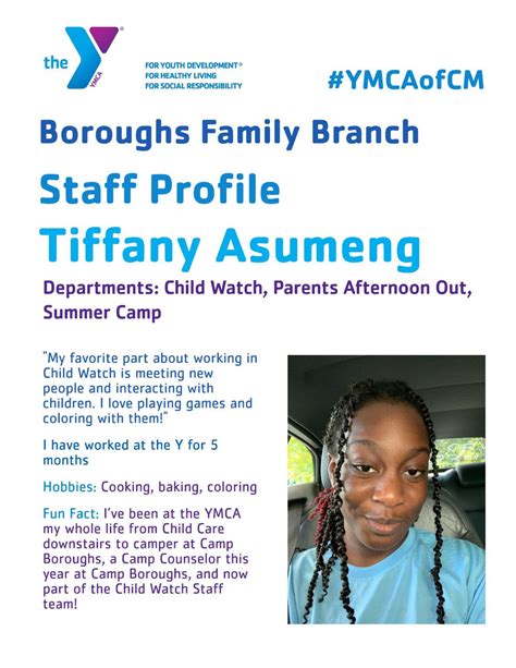 Meet our Staff Highlight of... - Boroughs Family Branch YMCA