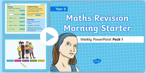 Sats Survival Year 6 Maths Revision Morning Starter Weekly Powerpoint Pack 1