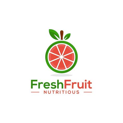 Ícono De Logotipo De Fruta Vector Premium