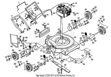 Push Lawn Mower Engine Parts Diagram