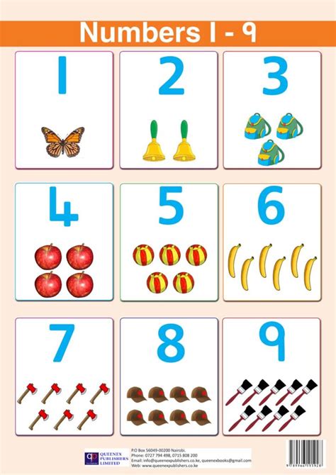 Numbers 1 9 With Pictures Queenex Publishers Limited