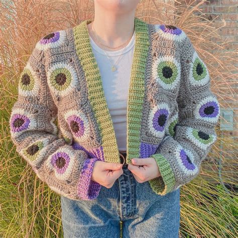 Halloween Granny Square Cardigan Free Pattern Video Tutorial