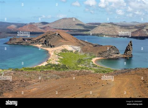 Bartolome Island, Galapagos. Bartolome Island is a volcanic islet in the Galapagos Islands with ...