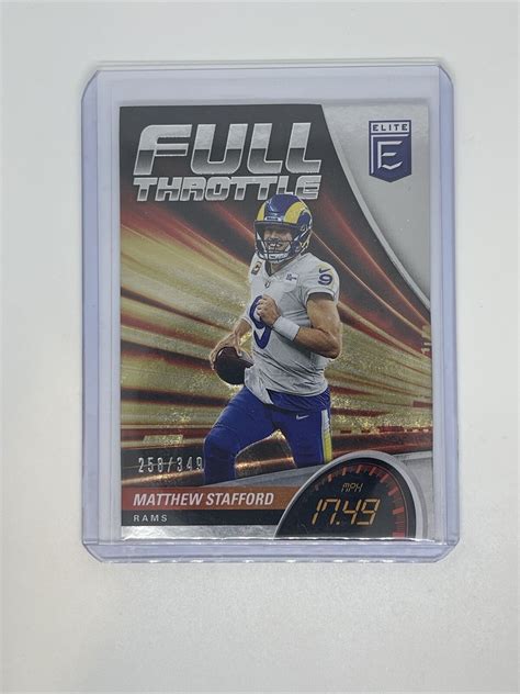 Panini Donruss Elite Full Throttle Matthew Stafford Ft