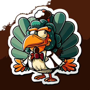 Cute Stuffed Turkey With Stuffing Clipart Vector Sticker Design With