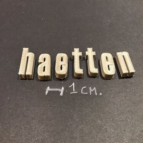 Download 3d Printing Models Haetten Font Lowercase 3d Letters Stl File