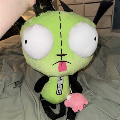 Alien Invader Zim D Eye Robot Gir Plush Bag Stuffed Backpack Hot