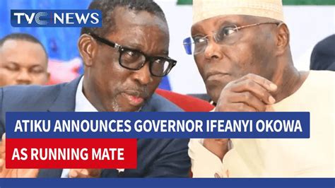 VIDEO Atiku Announces Governor Ifeanyi Okowa As Running Mate YouTube