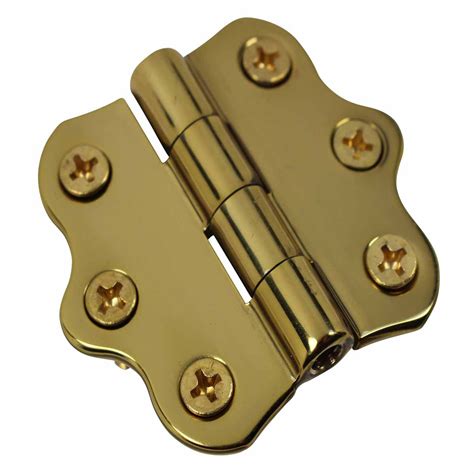 Cabinet Hinge Polished Brass No Finials 1 7/16H x 2W | Renovator's ...