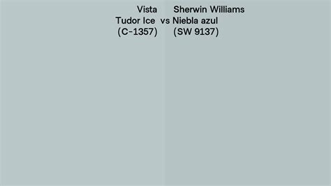 Vista Tudor Ice C 1357 Vs Sherwin Williams Niebla Azul SW 9137 Side