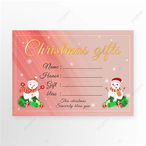 Plantillas De Certificado De Regalo De Navidad Gratis Para Word