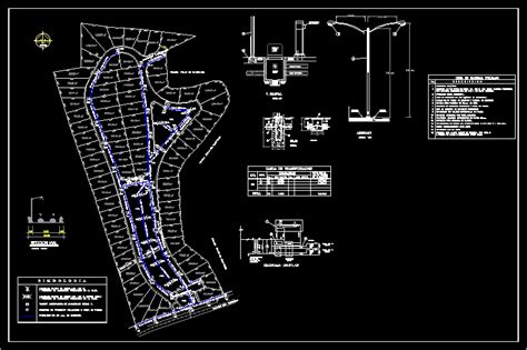 Planos De Alumbrado Publico En Autocad Librer A Cad