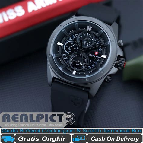 Jam Tangan Swiss Army Chrono Strap Karet Model Terbaru Jam Tangan