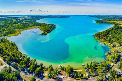 Elk Lake near Elk Rapids, Michigan - Aerial Photos - Lakes of Michigan ...