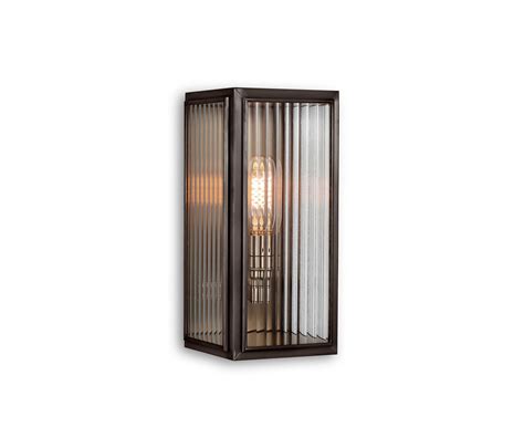 Lantern Ash Wall Light Small Bronze And Clear Reeded Glass Architonic