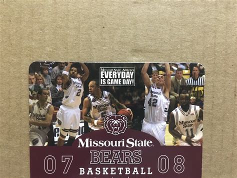 200708 Missouri State Bears Basketball Magnet Schedule Everyday Is Game ...