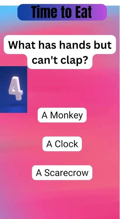 What Has Hands But Cant Clap 🤔 Mind Blowing Riddle Answer Revealed