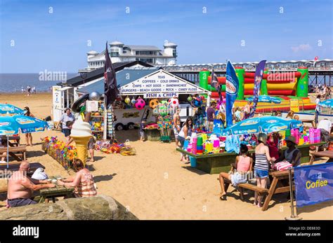 Gift Shop On The Beach At Weston Super Mare Somerset Uk In Summer