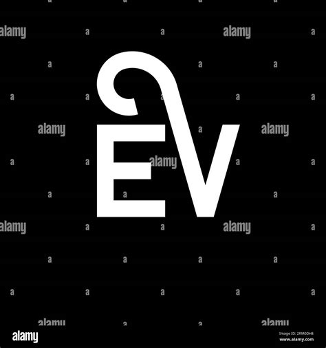 Ev Letter Logo Design On Black Background Ev Creative Initials Letter Logo Concept Ev Letter