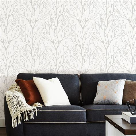 NuWallpaper 30.75 sq. ft. Treetops Peel and Stick Wallpaper-NU2394 ...